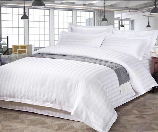 Bộ Chăn Ga Gối Kẻ Trắng Khách Sạn - Nhà Phân Phối Chăn Ga Gối Khách Sạn